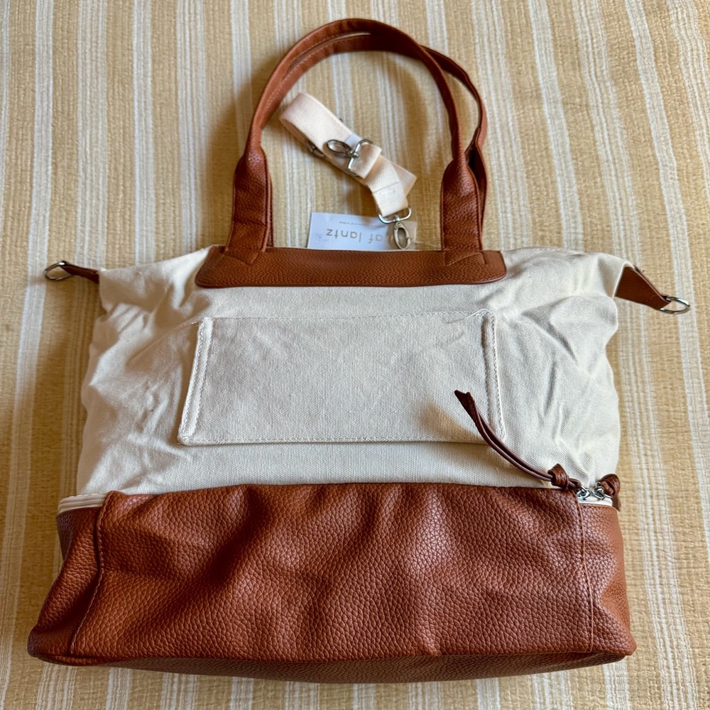 NWT GRAF GANTZ Tan and Cream Tote Bag - Picture 3 of 12